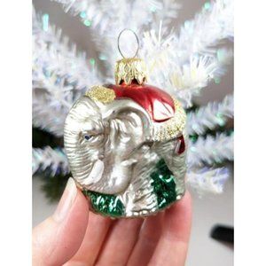 Vintage Retired Inge Glas Elephant Ornament